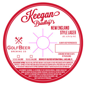 Keegan Bradley's New England Style Lager 