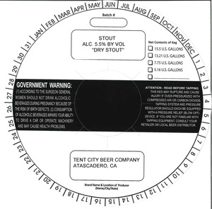 Tent City Beer Company Dry Stout