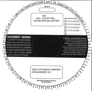 Tent City Beer Company Extra Special Bitter June 2015