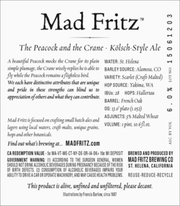 Mad Fritz The Peacock And The Crane June 2015