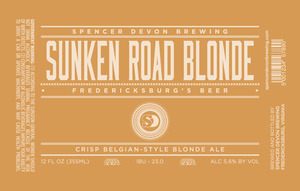 Spencer Devon Brewing Sunken Road Blonde