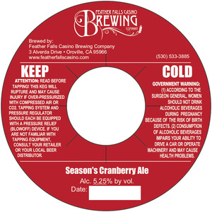 Season's Cranberry Ale July 2015