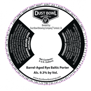 Barrel-aged Rye Baltic Porter June 2015