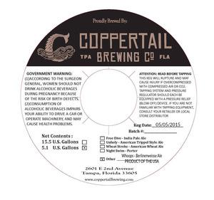 Coppertail Brewing Co Whoops- Product Of The Usa