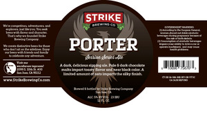 Strike Brewing Co. Porter June 2015