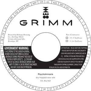 Grimm Artisanal Ales Psychokinesis June 2015