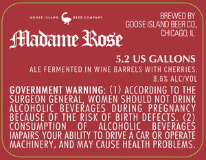 Goose Island Beer Company Madame Rose