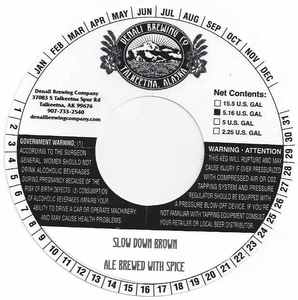 Denali Brewing Company Slow Down Brown Ale Brewed With Spice