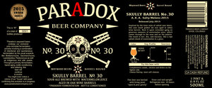 Paradox Beer Company Skully Barrel No. 30