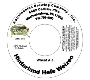Appalachian Brewing Co. Hinterland Hefe Weizen
