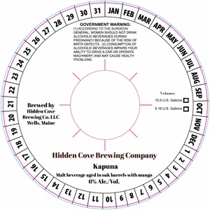 Hidden Cove Brewing Co. Kapuna June 2015