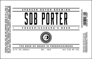 Spencer Devon Brewing Sdb Porter June 2015