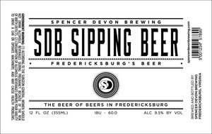 Spencer Devon Brewing Sdb Sipping Beer