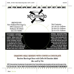 New Holland Brewing Company Dragon's Milk Reserve Chocolate & Coffee July 2015