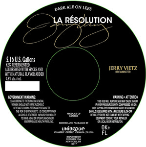 Unibroue La Resolution