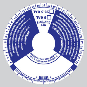 Half Acre Beer Company Specialty Keg Collar