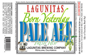 The Lagunitas Brewing Company Born Yesterday June 2015