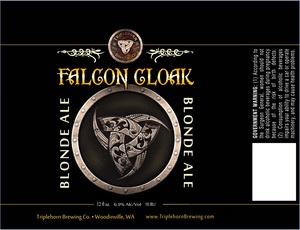 Triplehorn Brewing Co Falcon Cloak Blonde Ale June 2015