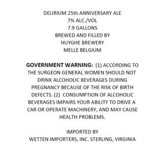 Delirium 25th Anniversary Ale June 2015