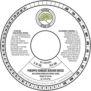 Perennial Artisan Ales Pineapple Kumquat Berliner Weisse June 2015