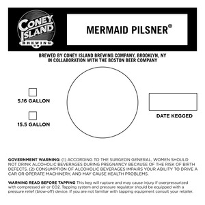 Coney Island Brewing Company Mermaid Pilsner July 2015