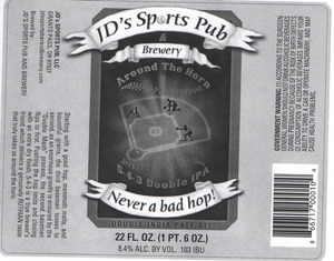 Jd's Sports Pub & Brewery Around The Horn 5 4 3 Double IPA