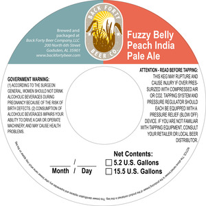 Back Forty Beer Company Fuzzy Belly July 2015