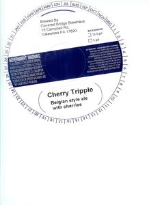 Covered Bridge Brewhaus Cherry Tripple