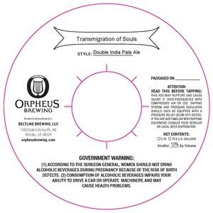 Orpheus Brewing Transmigration Of Souls July 2015