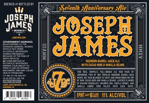 Joseph James Brewing Co., Inc. Seventh Anniversary