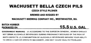 Wachusett Bella Czech Pils July 2015