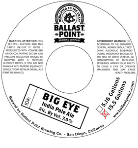 Ballast Point Big Eye July 2015