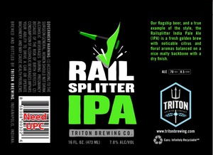 Triton Brewing Railsplitter IPA