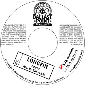 Ballast Point Longfin July 2015