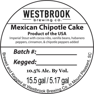 Westbrook Brewing Company Mexican Chipotle Cake