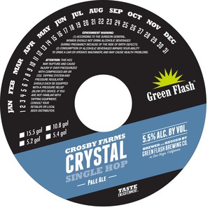 Green Flash Brewing Company Crosby Farms Crystal July 2015