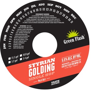 Green Flash Brewing Company Styrian Golding July 2015