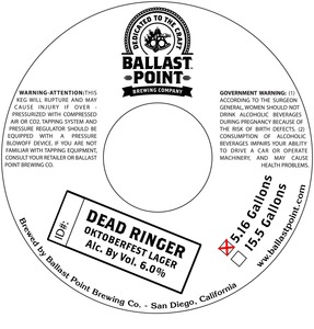 Ballast Point Dead Ringer July 2015
