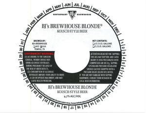 Bj's Brewhouse Blonde June 2015