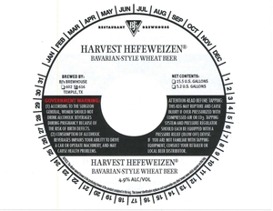 Bj's Harvest Hefeweizen June 2015