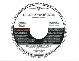 Bj's Lightswitch Lager June 2015