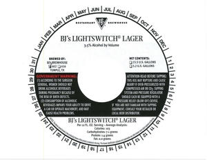 Bj's Lightswitch Lager