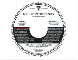 Bj's Lightswitch Lager June 2015