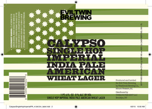 Evil Twin Brewing Calypso Single Hop Imperial July 2015