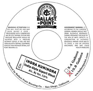 Ballast Point Indra Kunindra July 2015