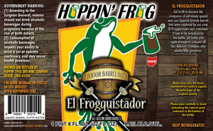 Hoppin' Frog El Frogquistador July 2015