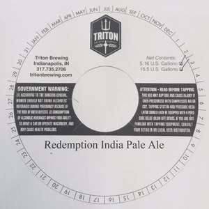 Triton Brewing Redemption India Pale Ale