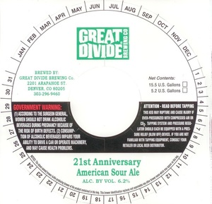 Great Divide Brewing Company 21st Anniversary