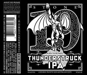 Stone 19th Anniversary Thunderstruck IPA July 2015