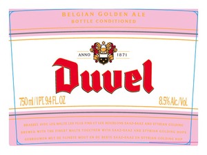 Duvel Belgian Golden Ale July 2015